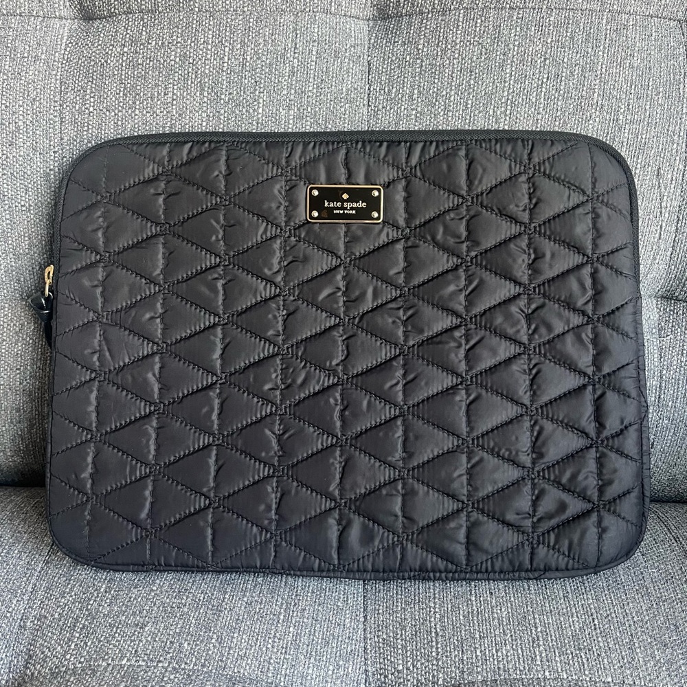 Kate Spade Quilted Black Laptop Case